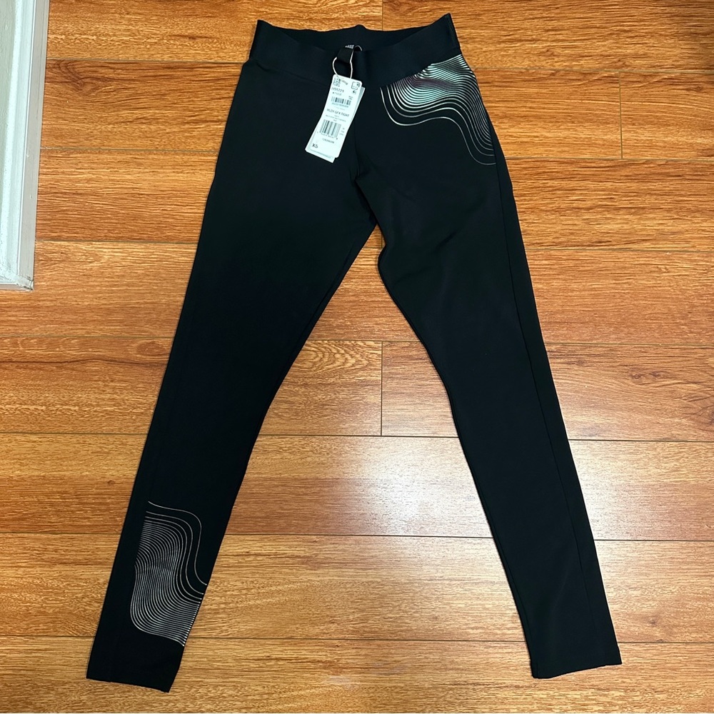 NWT Adidas Holiday Graphic Tights - XS - Black
